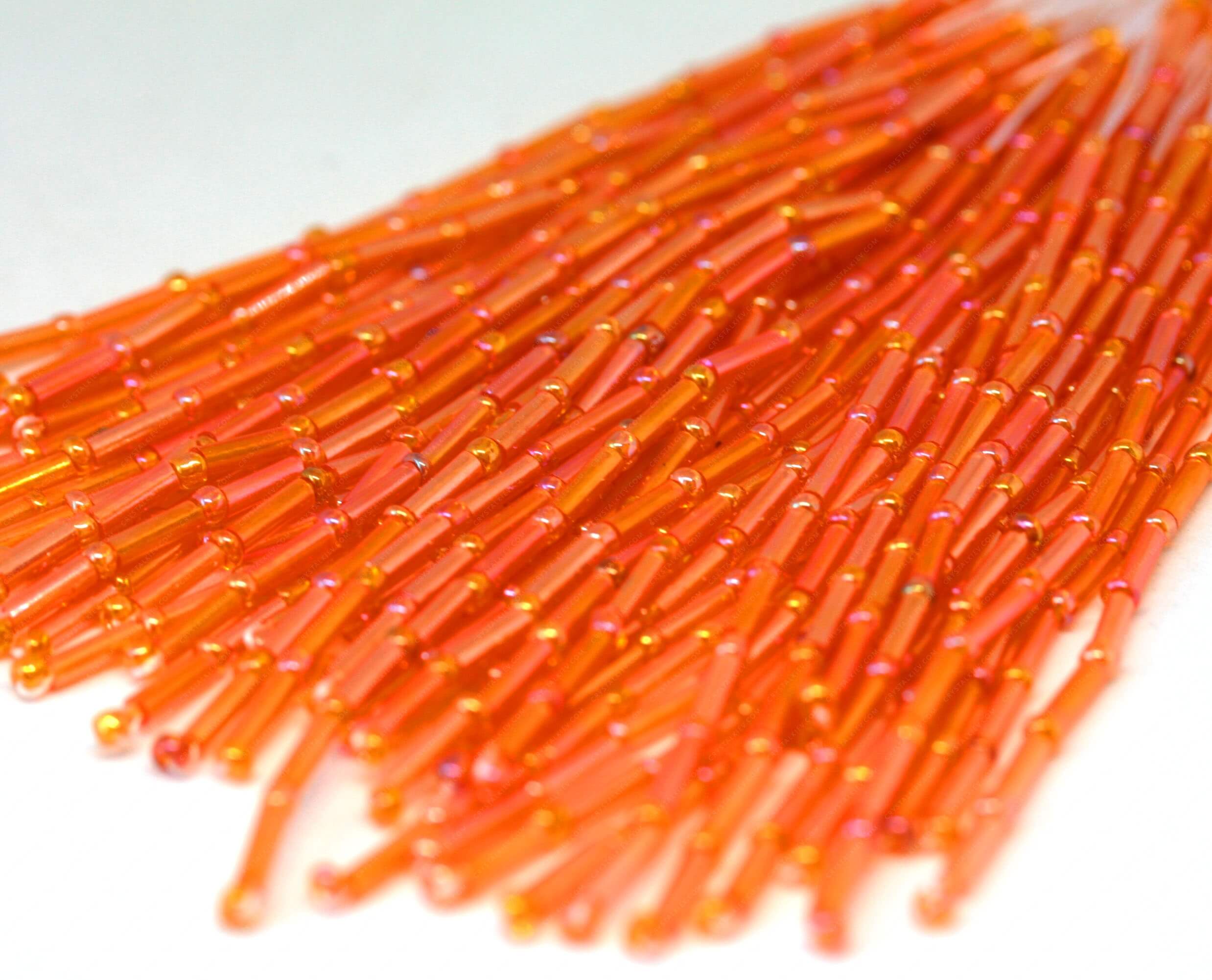 Пучки стекляруса Orange АВ 6mm прямий